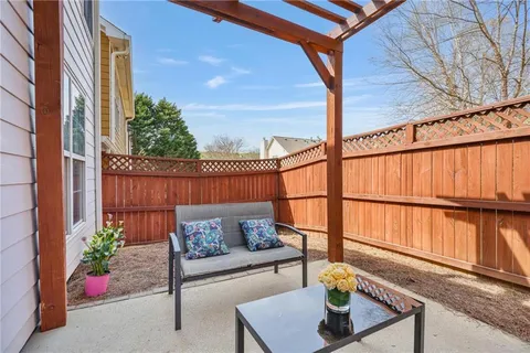 a outdoor living space with furniture