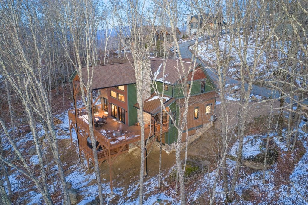 27 Timber Rock Trail Banner Elk, NC 28604 - Photo 46 of 50 an aerial view of a house with garden space and street view