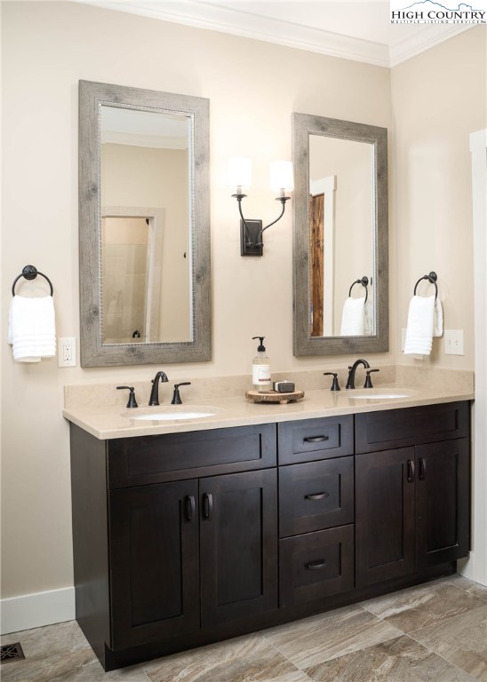 553 Marigold Road Boone, NC 28607 - Photo 12 of 48 a bathroom with a sink vanity and mirror