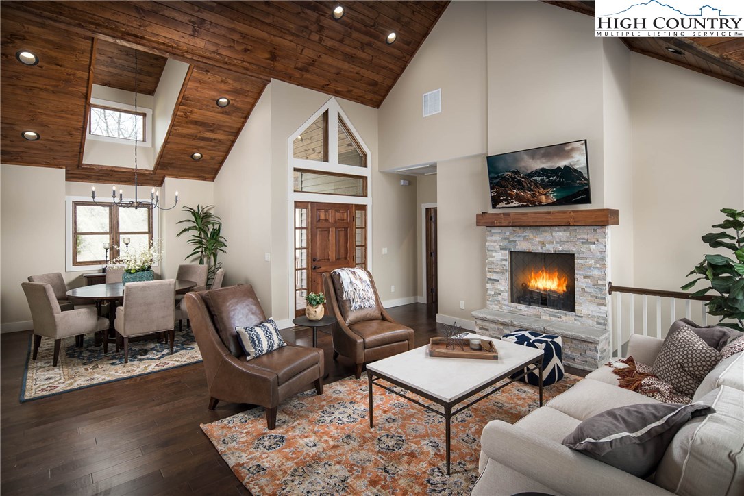 553 Marigold Road Boone, NC 28607 - Photo 4 of 48 a living room with furniture and a fireplace