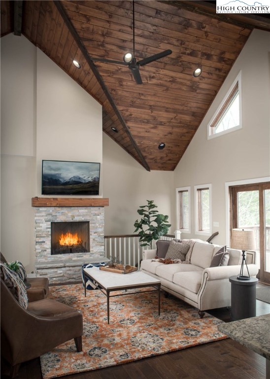 553 Marigold Road Boone, NC 28607 - Photo 5 of 48 a living room with furniture and a fireplace