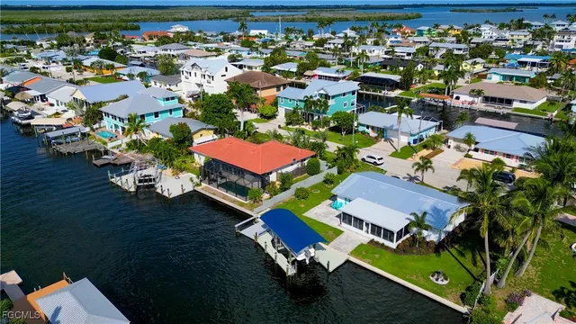 an aerial view of multiple house