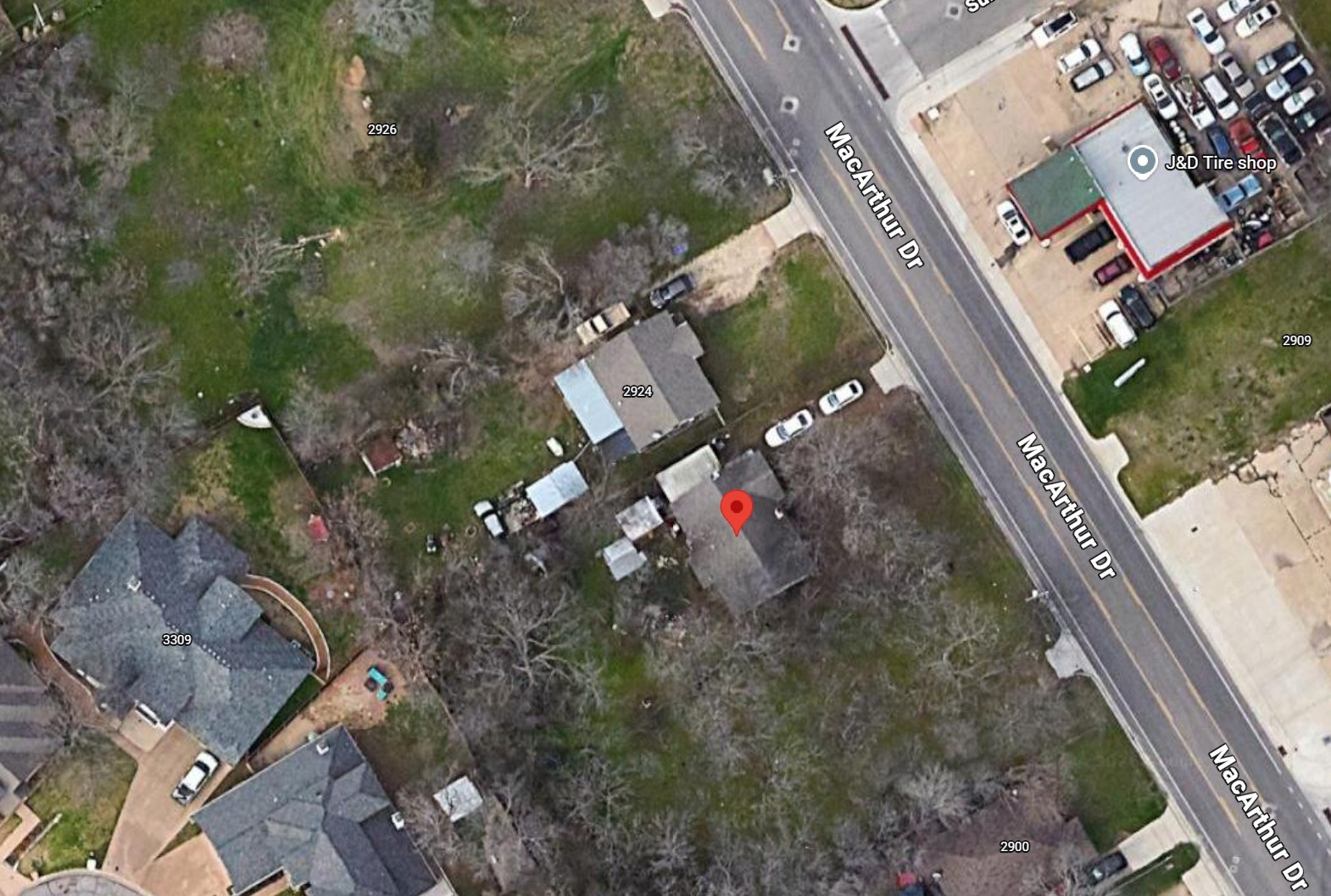 2922 MacArthur Drive Waco, TX 76708 - Photo 1 of 19 Large 0.5405-acre property with existing residence and accessory structures.