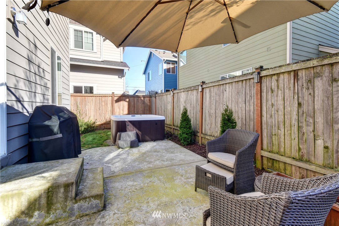 3422 181st Place Southeast Bothell, WA 98012 - Photo 20 of 22 a view of backyard with outdoor seating and barbeque oven