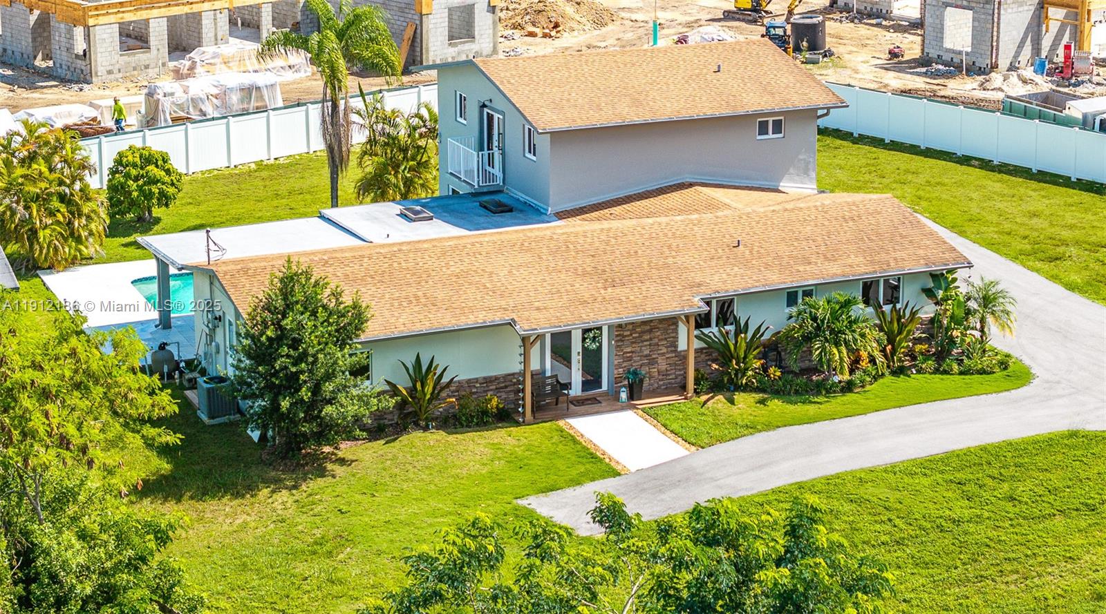 a view of a house with pool
