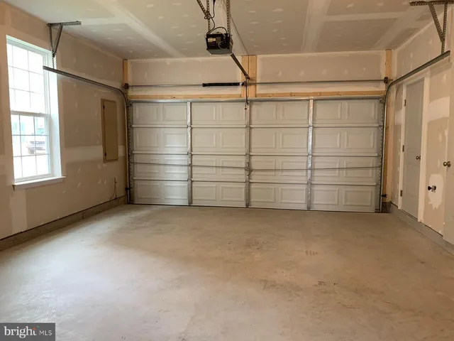 a view of a garage
