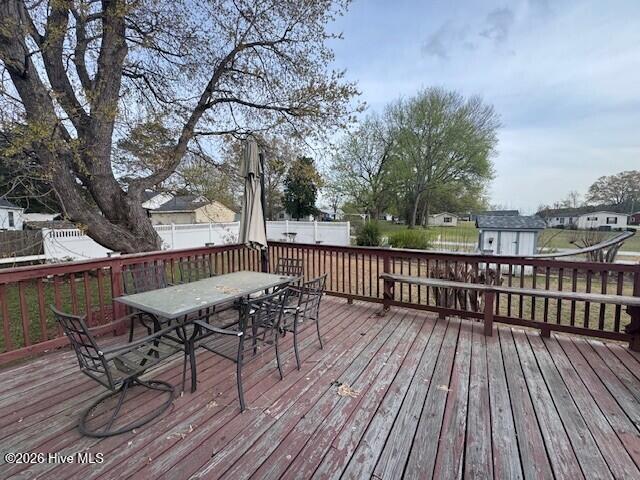 409 Railroad Street Jackson, NC 27845 - Photo 15 of 16 Rear Deck