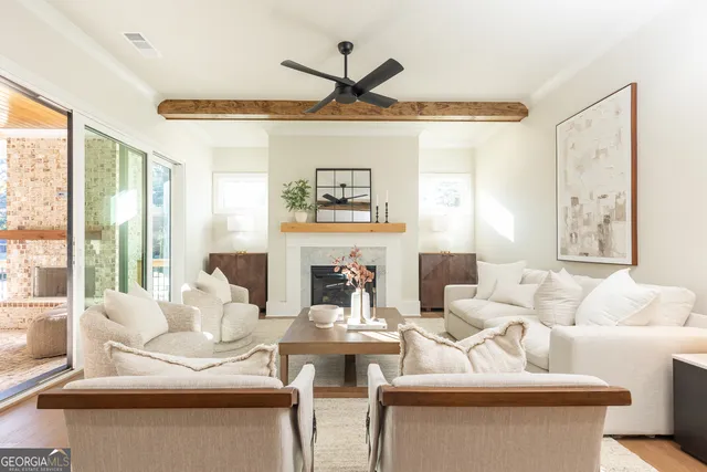 a bathroom with a tub and a window