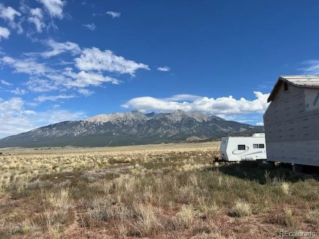 a view of a lake with a mountain in the background