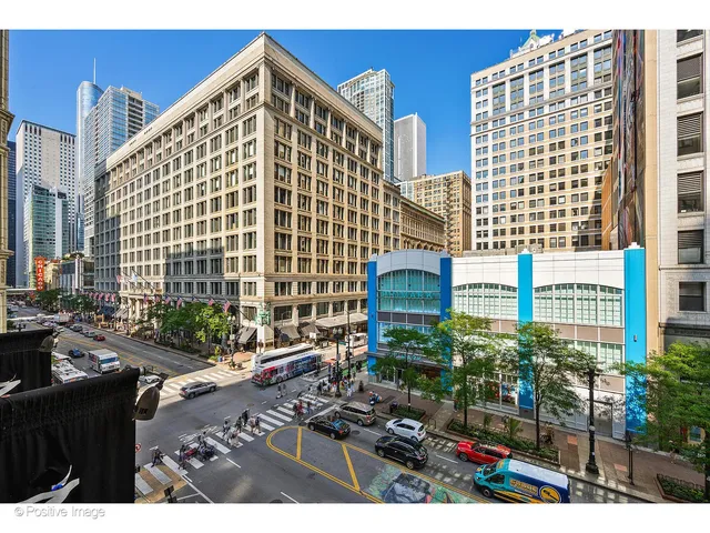 a view of a city with tall buildings