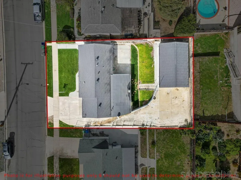 9540 Abbeyfield Road Santee, CA 92071 - Photo 32 of 35 an aerial view of a house with a yard basket ball court and outdoor seating