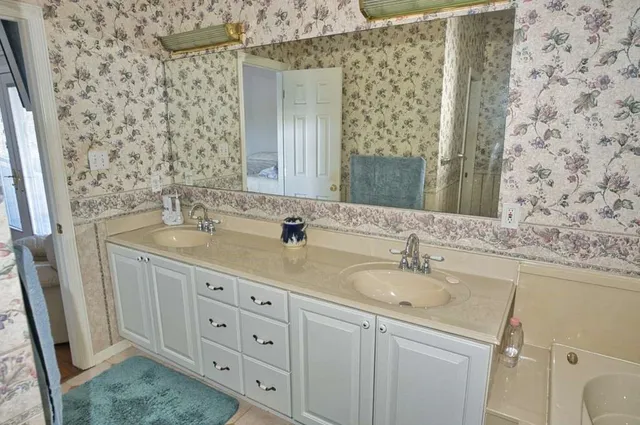 a view of a lake with houses