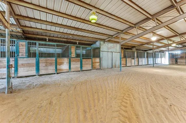 a view of a field with an ocean