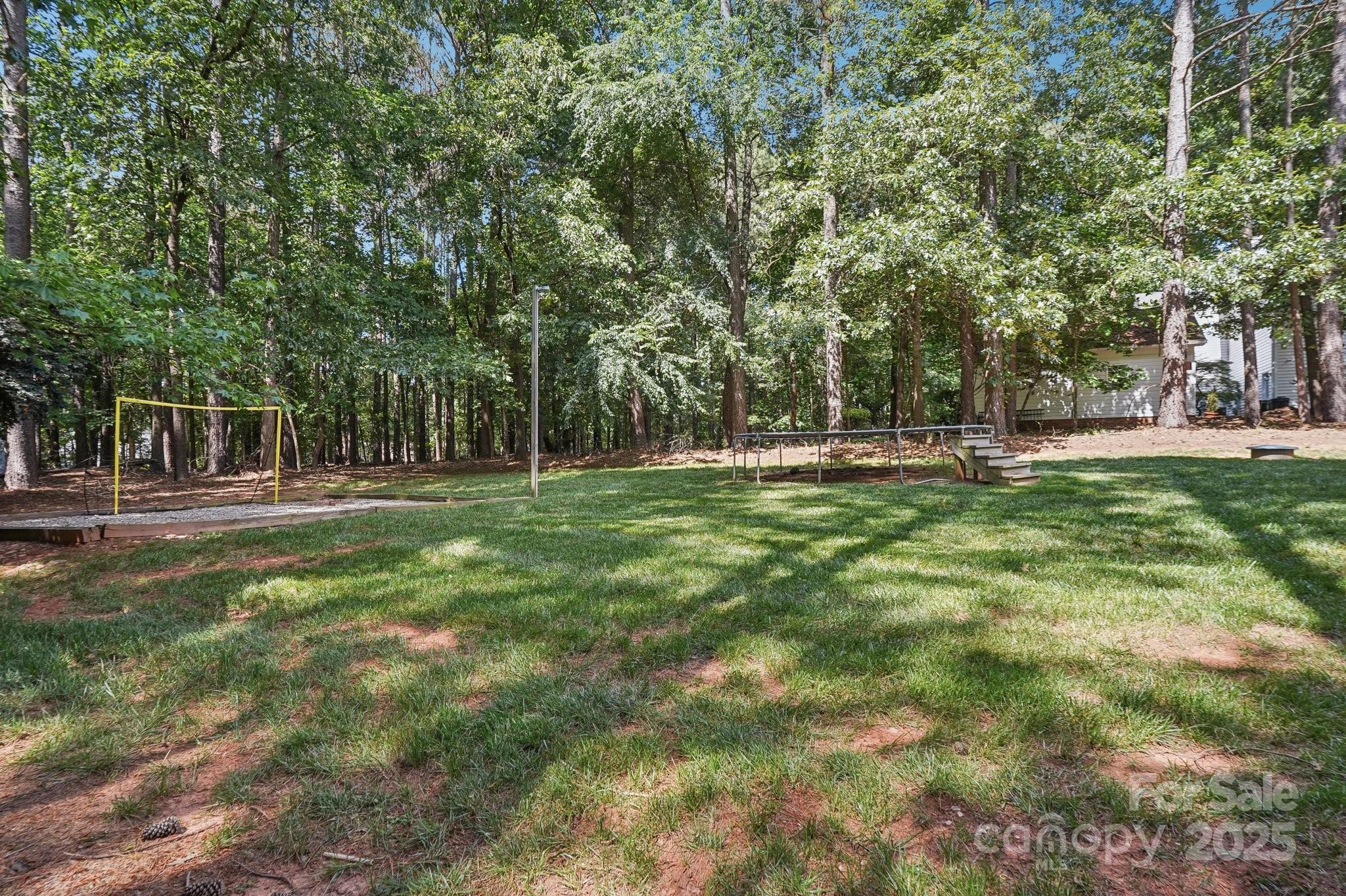134 Lake Spring Loop Mooresville, NC 28117 - Photo 29 of 36 a backyard of a house with lots of green space and trees