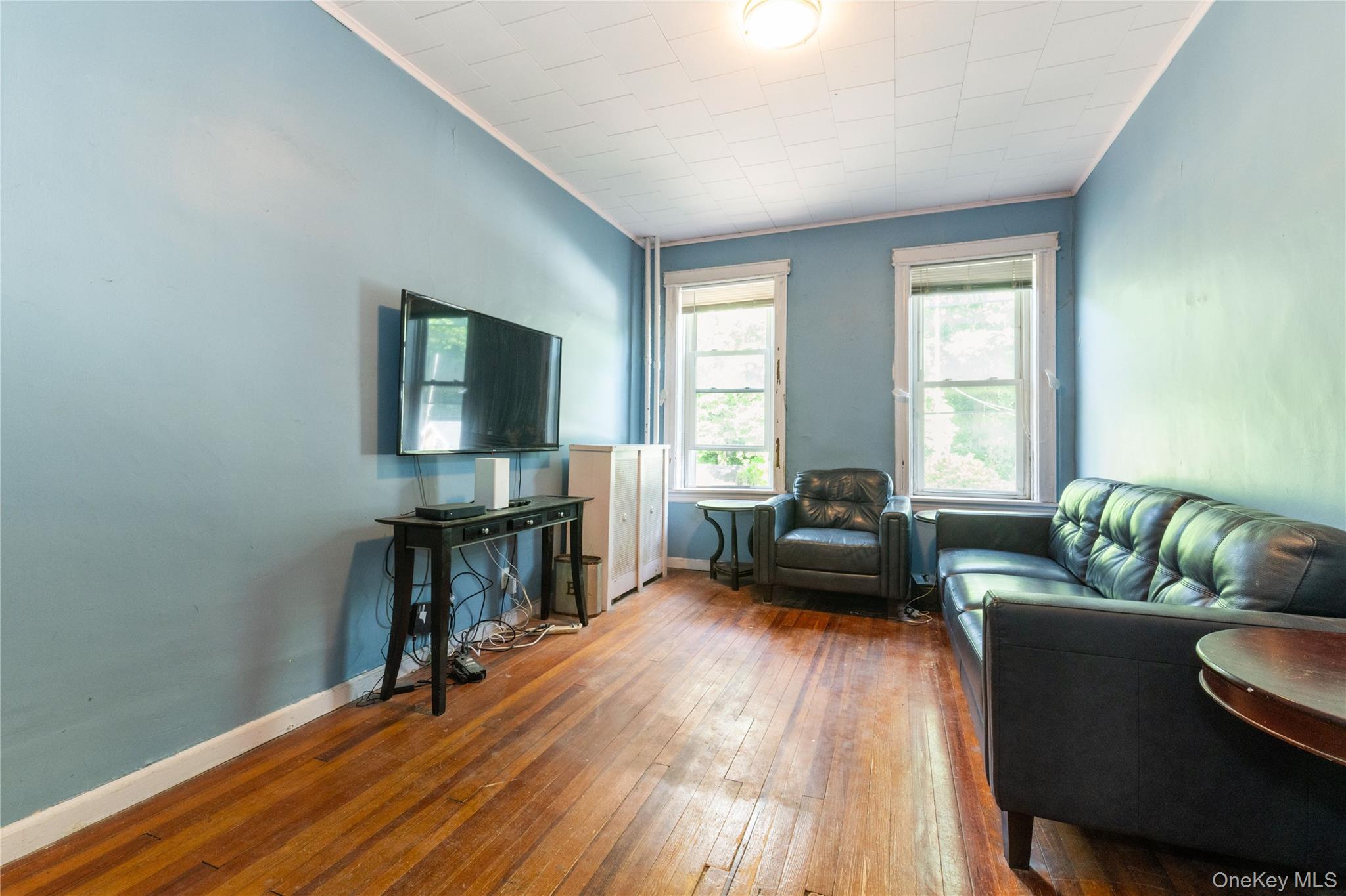82-72 88th Place Queens, NY 11421 - Photo 14 of 26 a living room with furniture and a flat screen tv