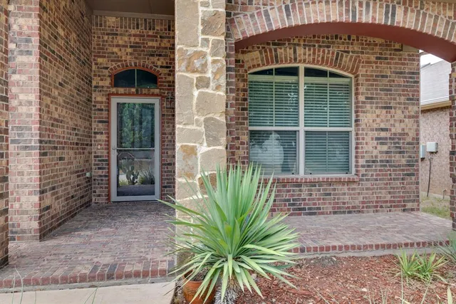 a view of front door of house
