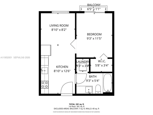 $1,550 | 1620 Northwest 18th Street, Unit 203, Miami, FL 33125