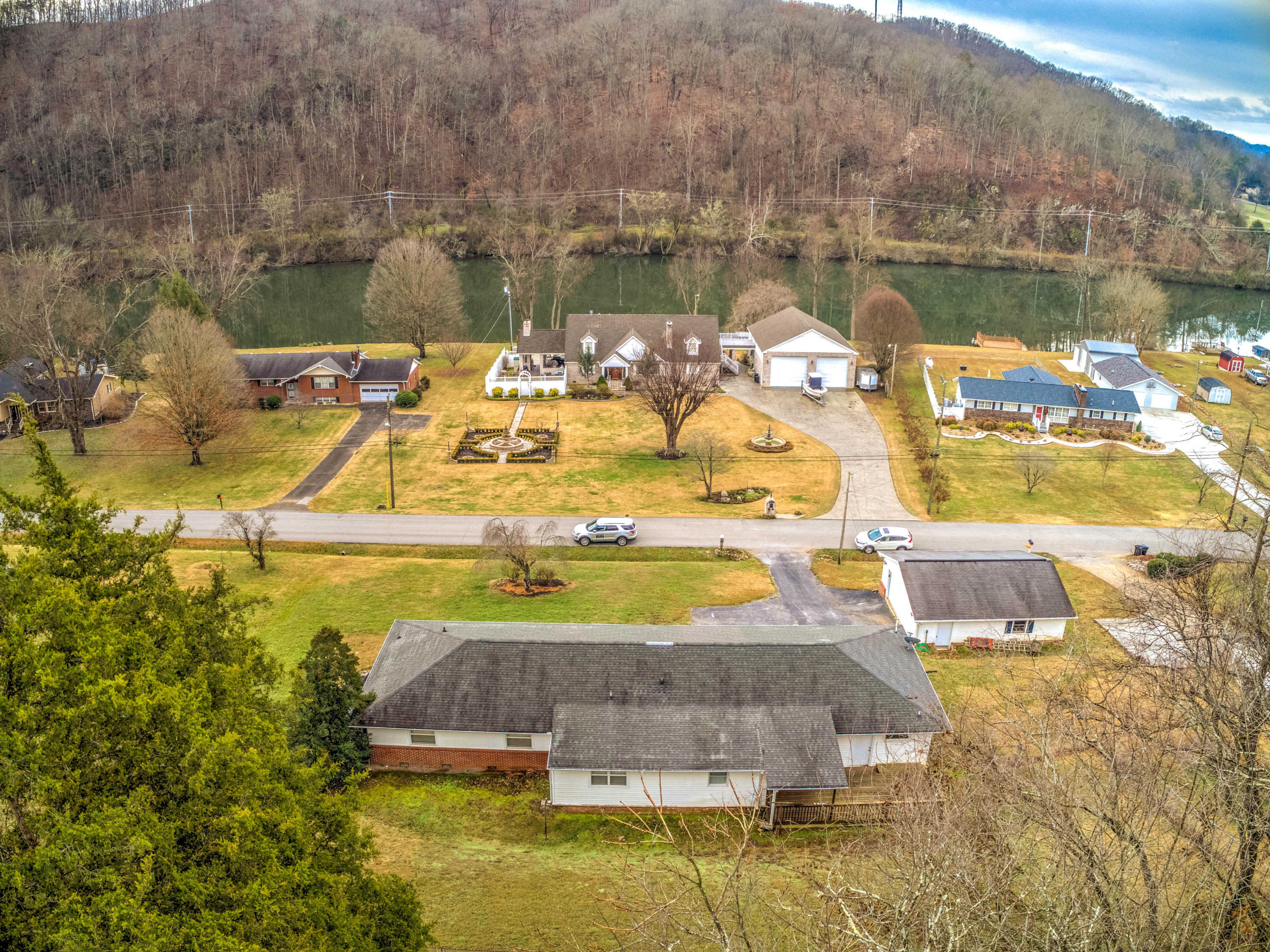 705 Riverbend Road Clinton, TN 37716 - Photo 30 of 37 Aerial Back View