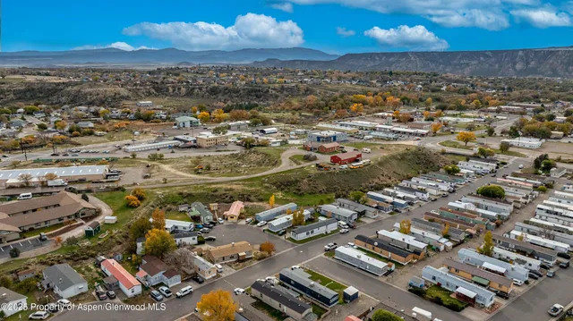 an aerial view of a city