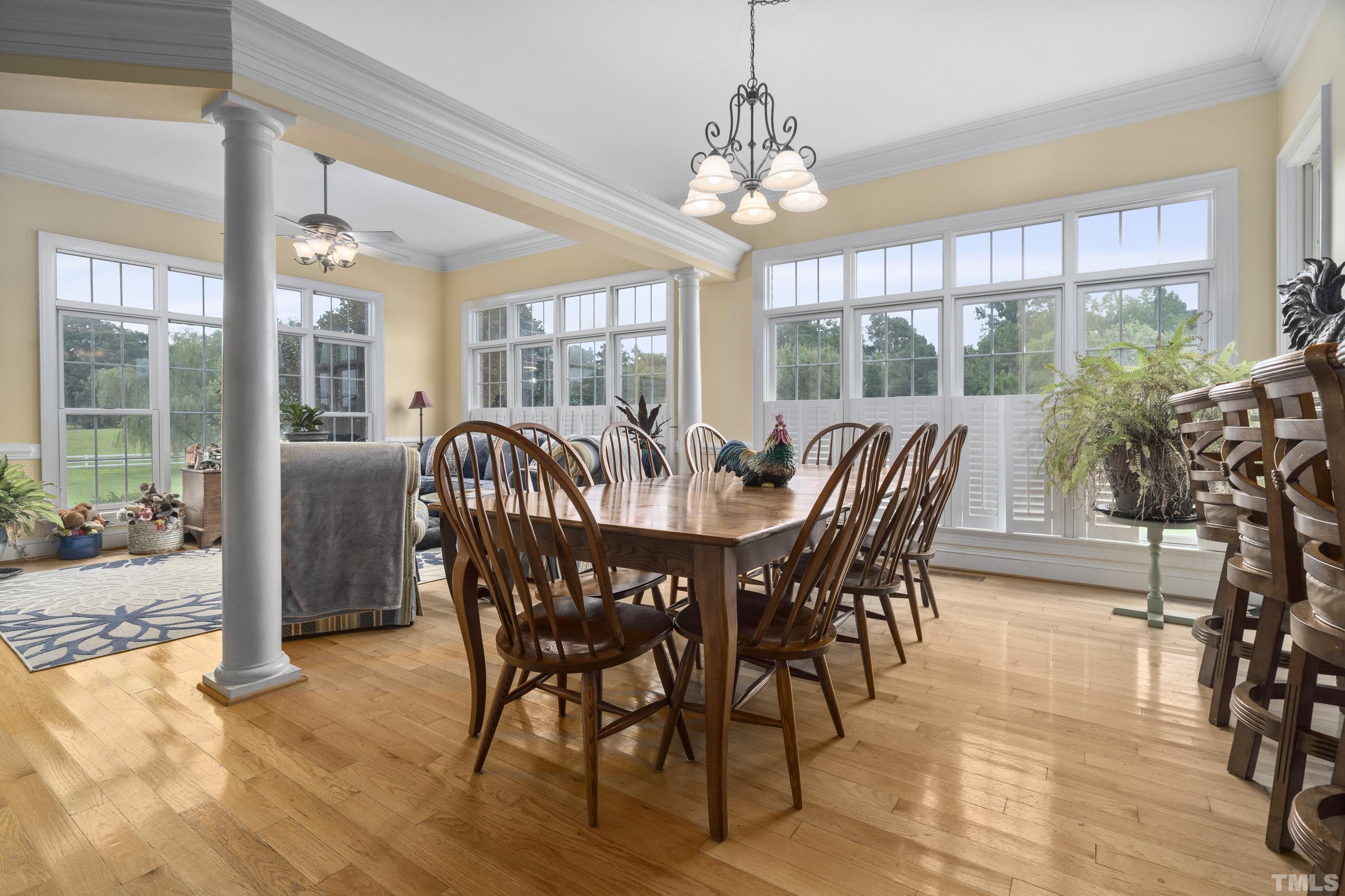 1016 Moss Road Zebulon, NC 27597 - Photo 7 of 30 a view of a dining room with furniture window and outside view