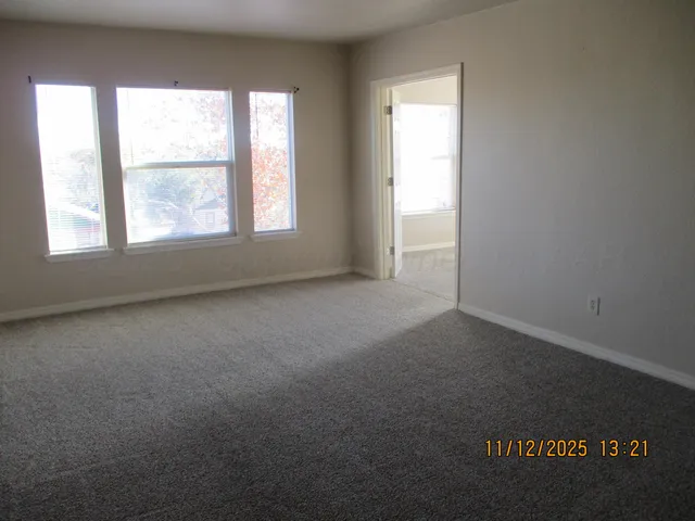 an empty room with a window