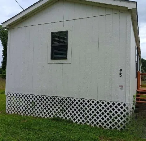 a view of a black gate