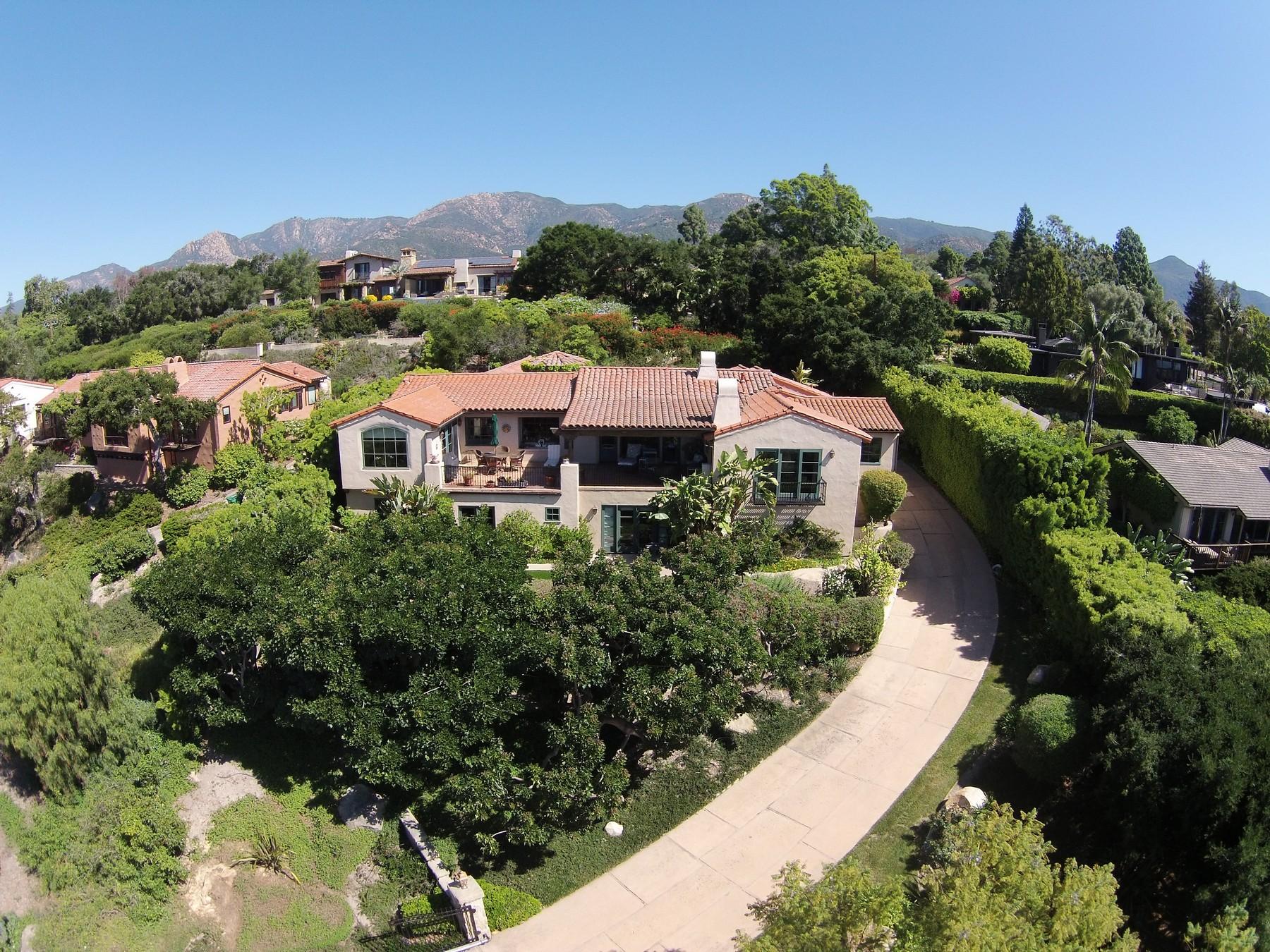 1214 High Ridge Lane Santa Barbara, CA 93103 - Photo 21 of 22 an aerial view of a house with a garden