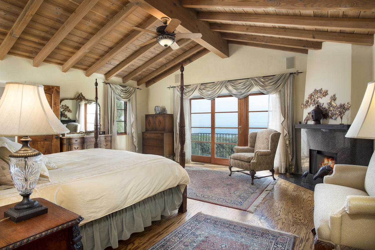 1214 High Ridge Lane Santa Barbara, CA 93103 - Photo 4 of 22 a bedroom with furniture and a large window