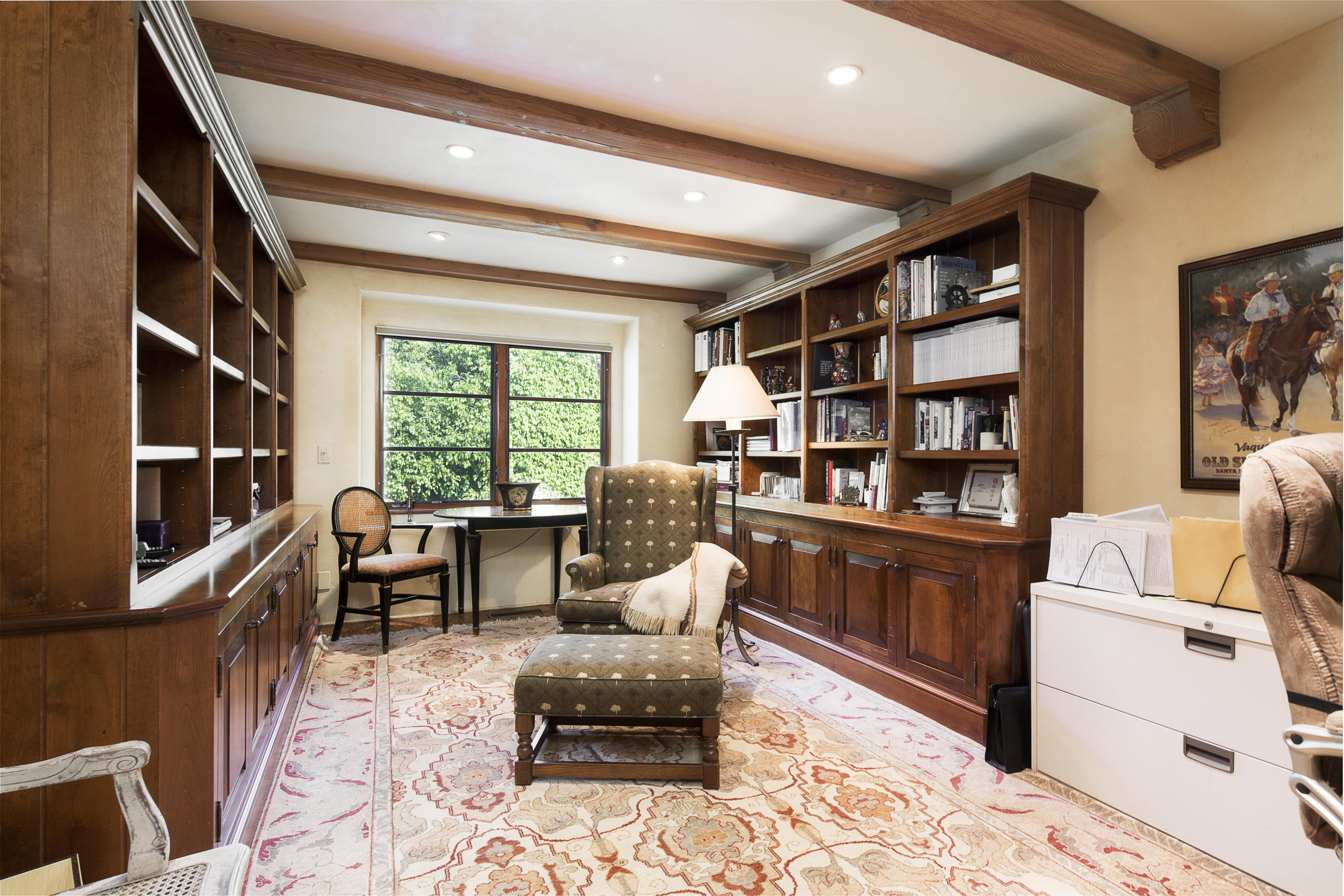1214 High Ridge Lane Santa Barbara, CA 93103 - Photo 9 of 22 a reading room with furniture window and wooden floor