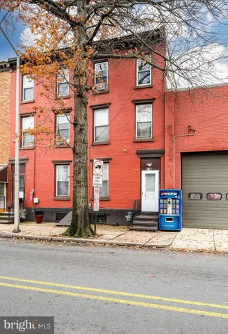 front view of a brick building
