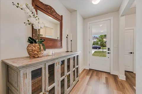 a bed room with a bed and a baby crib