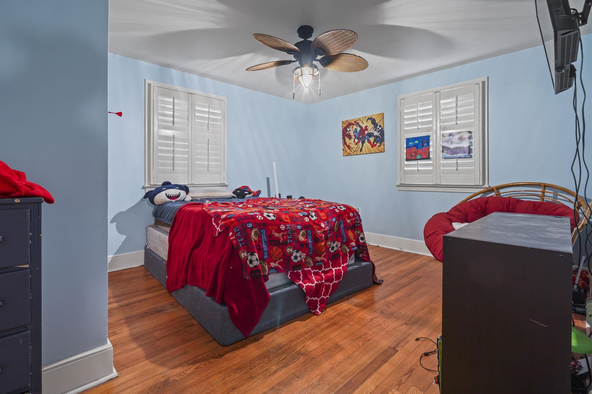 408 Rosemary Street Georgetown, SC 29440 - Photo 20 of 34 Bedroom with wood finished floors and ceiling fan