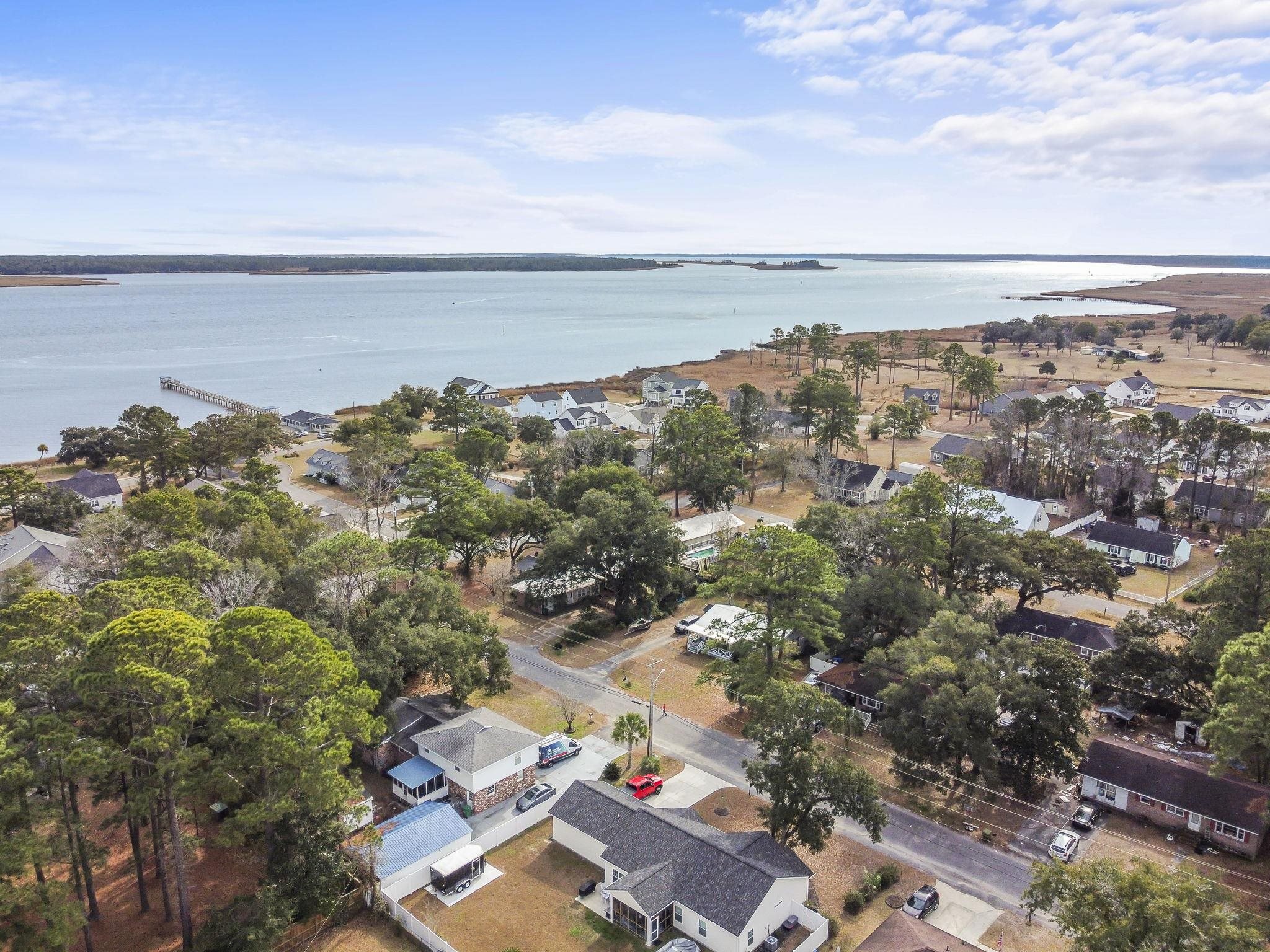 408 Rosemary Street Georgetown, SC 29440 - Photo 31 of 34 Aerial perspective of suburban area with a nearby body of water
