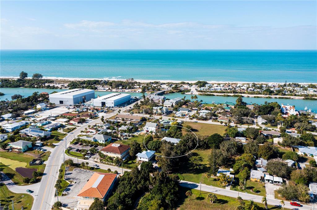 aerial photo shows close to beach and Gulf of Mexico