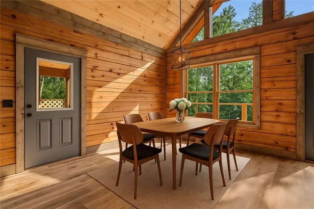 a view of a outdoor seating area with furniture