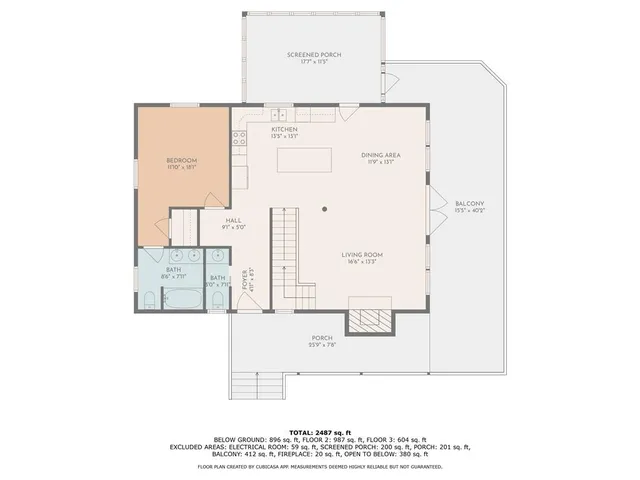 a view of a big yard with a small yard and large trees