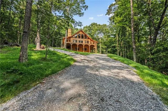 a house view with a garden space