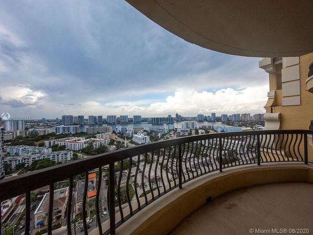a view of city from a balcony