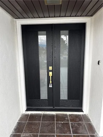 a view of entryway door