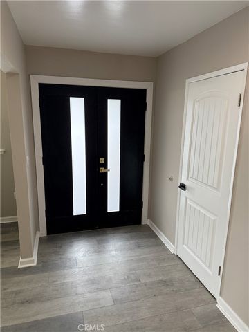 an entryway with a door