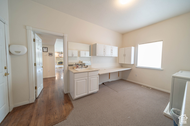 190 600 North Ferron, UT 84523 - Photo 20 of 85 Unfurnished office with washer / clothes dryer and light wood-style flooring