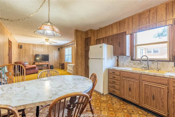 a bedroom with a bed and furniture