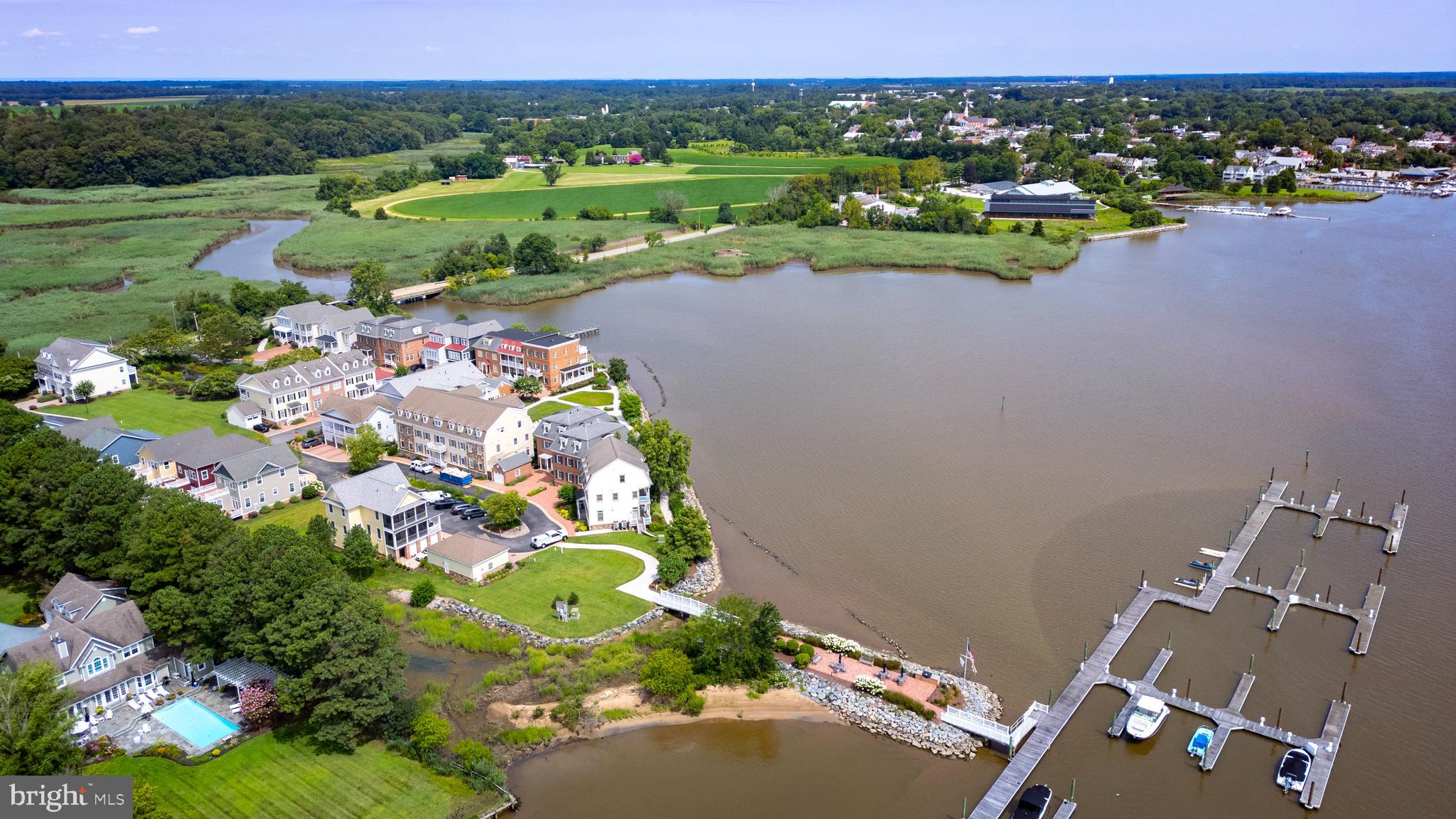 104 Little Harbor Way Chestertown, MD 21620 - Photo 4 of 23 an aerial view of a house with a garden and swimming pool