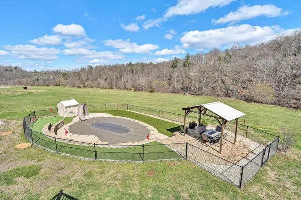 a view of outdoor space with garden and entertaining space