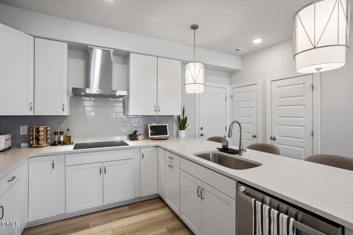 1234 Coach Sta Alley, Unit 101 Raleigh, NC 27601 - Photo 9 of 30 a kitchen with white cabinets and sink