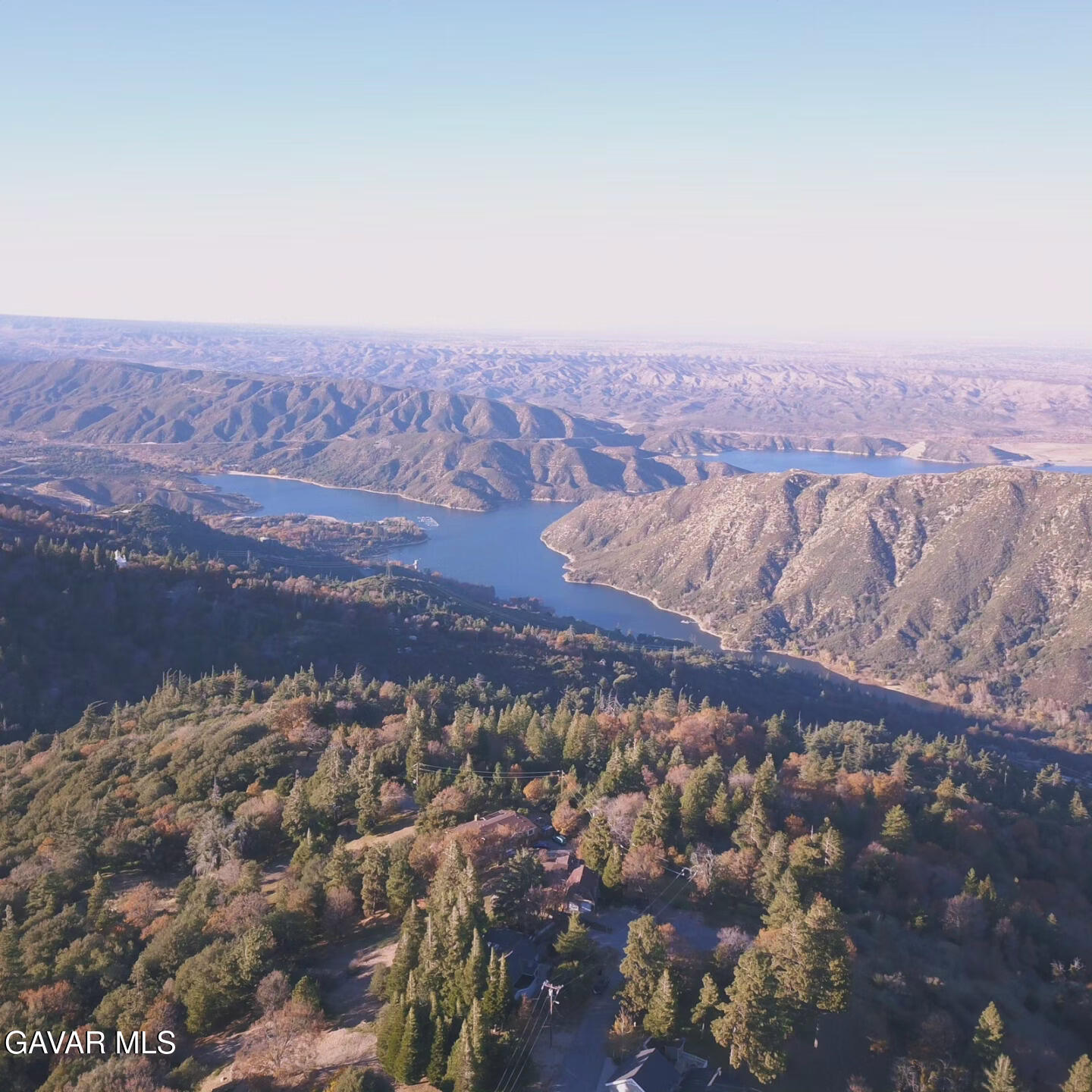 528 Mojave River Road Crestline, CA 92322 - Photo 7 of 10 an aerial view of house with yard and mountain view in back