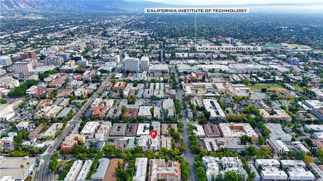an aerial view of multiple house