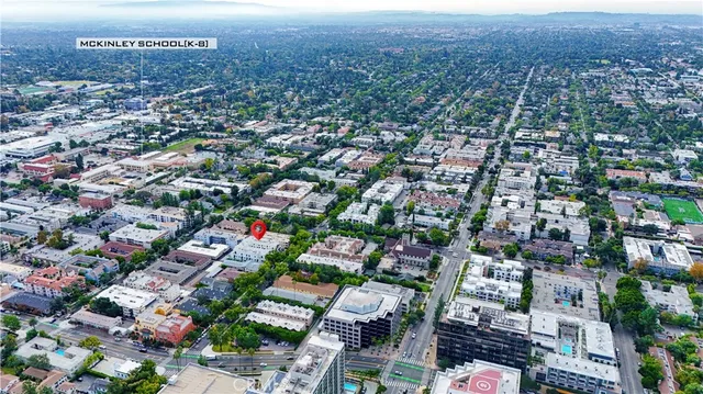 an aerial view of city