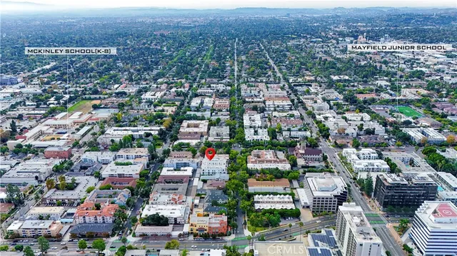 an aerial view of multiple house
