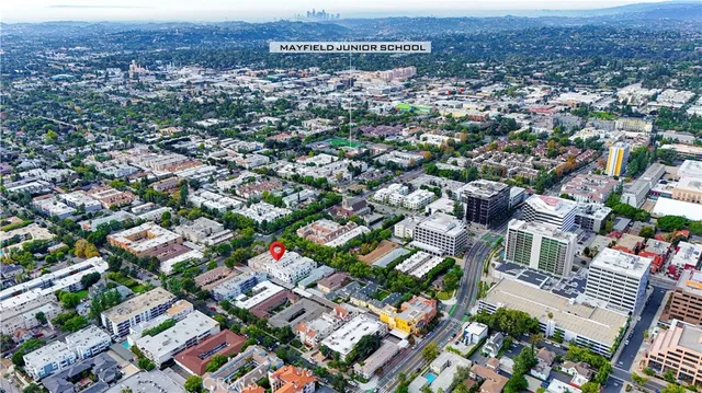 an aerial view of city